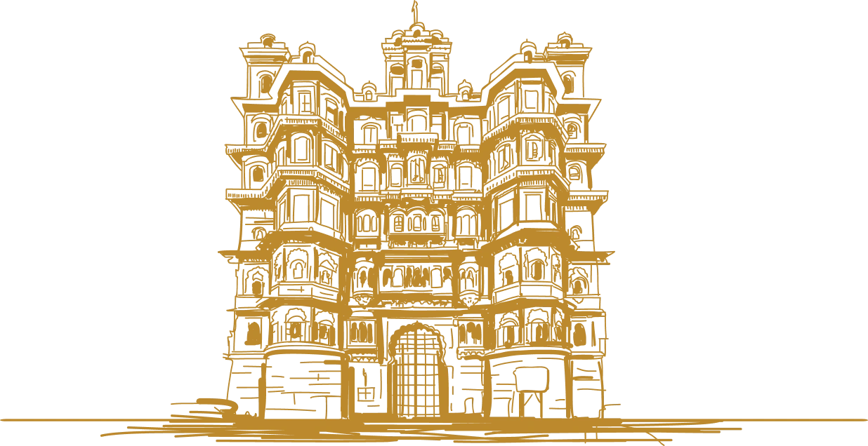 Luxury real estate building illustration